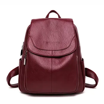 

New Mochila Feminina Leather Backpacks Women Bag Sac A Dos Ladies Bagpack Vintage School Bags for Teenage Girls Travel Back Pack