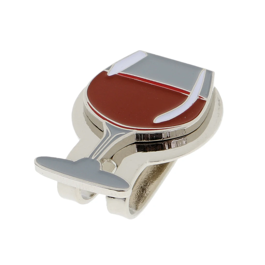 

2 Pcs Golf Ball Marker Hat Clip Durable Alloy Golf Gift Red