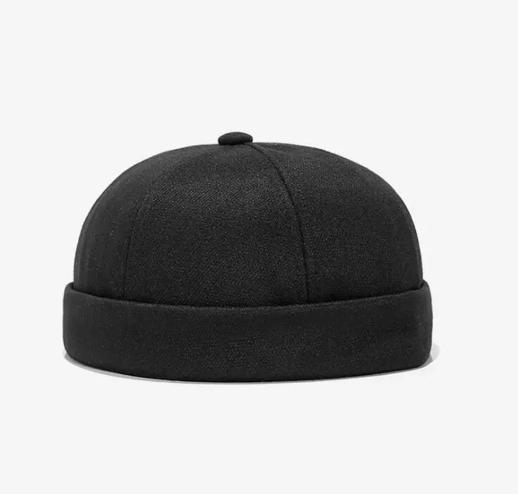 

Personality street melon hat men and women hip-hop children without brim Curled retro trendy parent-child hat