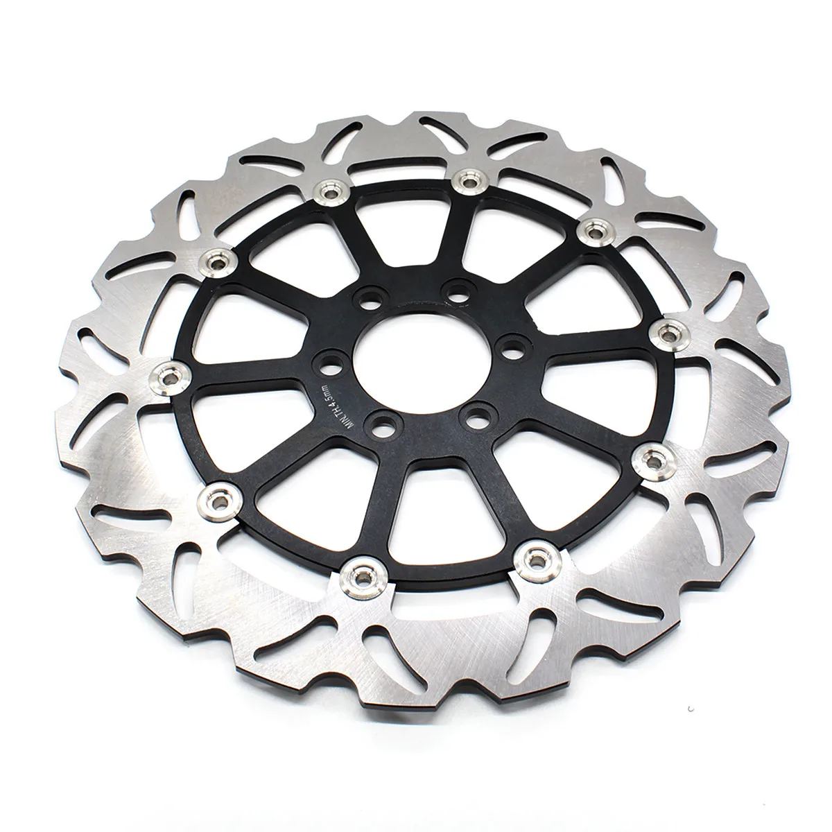 de Haute qualit/é Color : Round Black Disques Disques de Frein Avant Rotors Tapis Ensemble Complet de Moto 320mm de Remplacement tr/ès Durable for Yamaha YZF R1 1000 2004 2005 2015