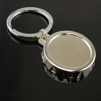 

FREE SHIPPING BY DHL 100pcs/lot New Metal Beer Bottle Cap Bottle Opener Keychains Beer Lid Bottle Opener Keyrings Custom LOGO