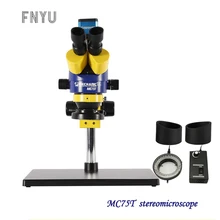 Трехглазный микроскоп промышленный мобильный телефон обслуживание квадратная мобильная база MC75T-L1, CCD высокой четкости электронный окуляр