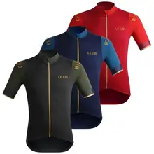 レースチームキットサイクリングギア自転車ジャージ夏のメンズバイク着用マイヨ服シャツ Conjunto 制服 Roupa Ciclismo Hombre(China)