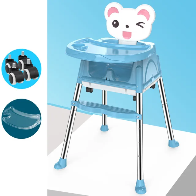 Baby dining chair, baby eating chair, portable multifunctional adjustment, learn to sit, foldable dining table and chair seat