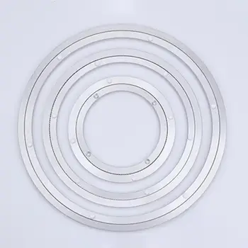 

6 Sizes Round Shape Turntable Plate Table Smooth Swivel Plate Rotating Table Aluminium Alloy Rotating Bearing Lazy Plate