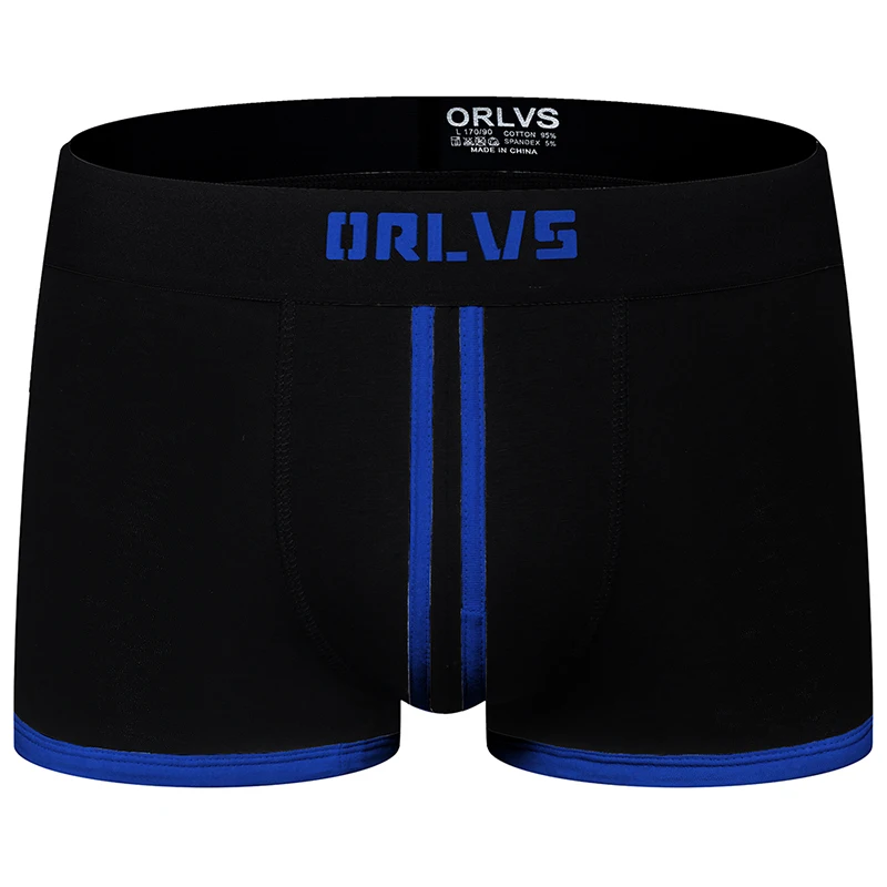 ORLVS Мужское нижнее белье мужчины боксеры cueca masculina удобные трусики дышащие мужские боксершорты сетчатые мужские брюки calzoncillo - Цвет: OR167-blue