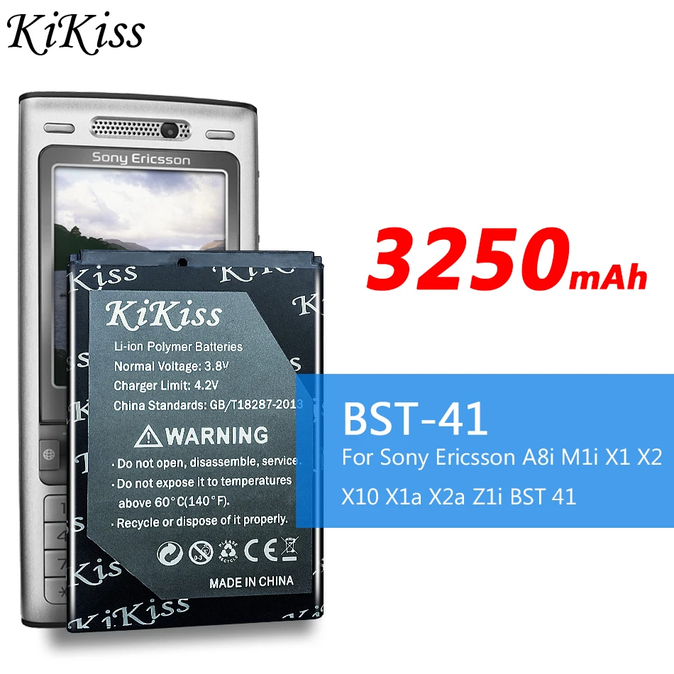 BST-41 3250mAh Battery For Sony Ericsson Xperia PLAY R800 R800i A8i M1i X1 X2 X2i X10 X10i / Play Z1i +Tracking Nu | Мобильные