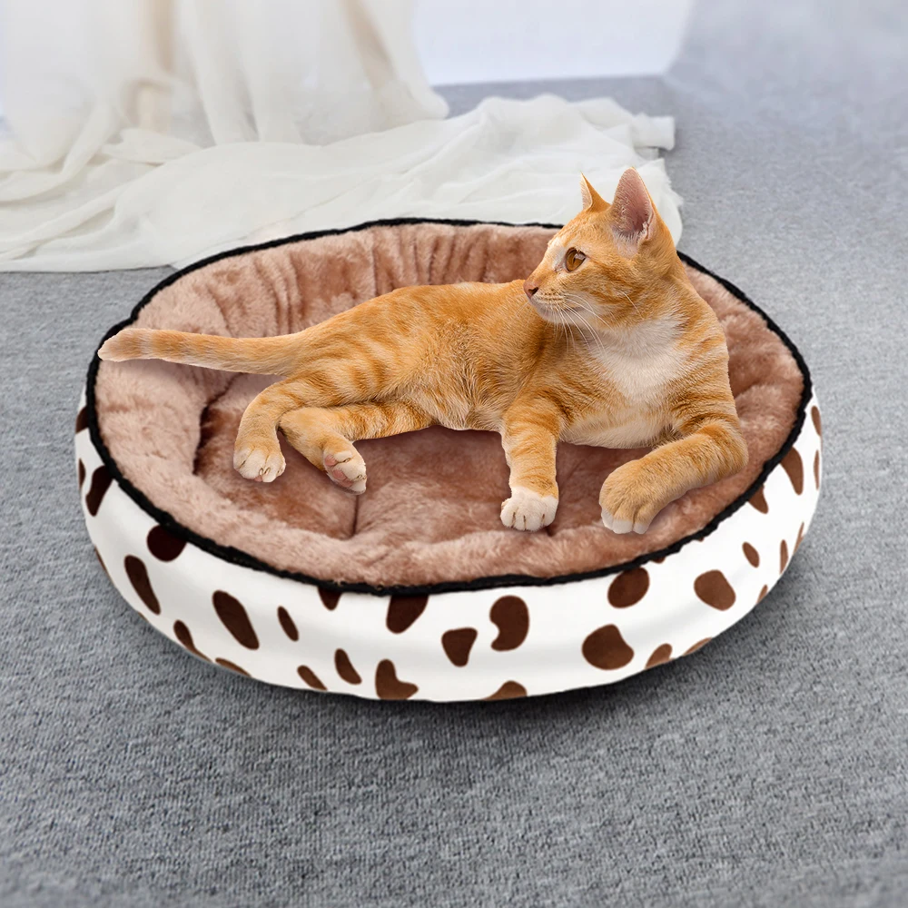 Согревающая кровать для собак, моющаяся, для питомцев, флоппи, очень удобная плюшевая подушка для обода и нескользящая Нижняя кровать для собак, для больших и маленьких собак, для дома
