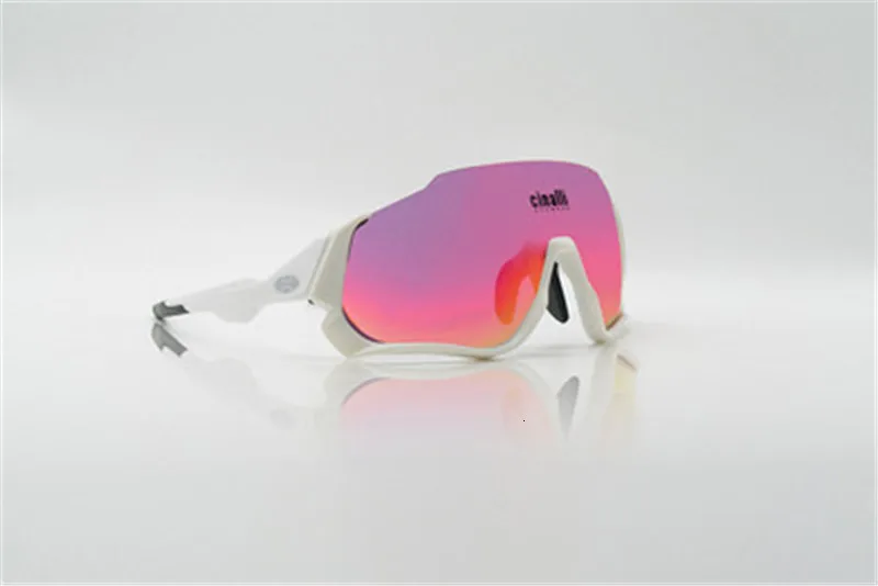 White Поляризованные Cycle-goggles cinali солнцезащитные очки es glass от женщин от мужчин в велосипедах велосипедные очки спортивные в свободном воздухе Lent 4 - Цвет: White