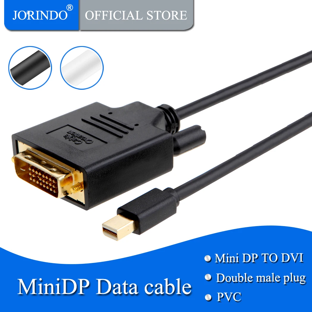 Mini DP к DVI JORINDO Displayport (Порт Thunderbolt совместимый) кабель для MacBook Imac и многое