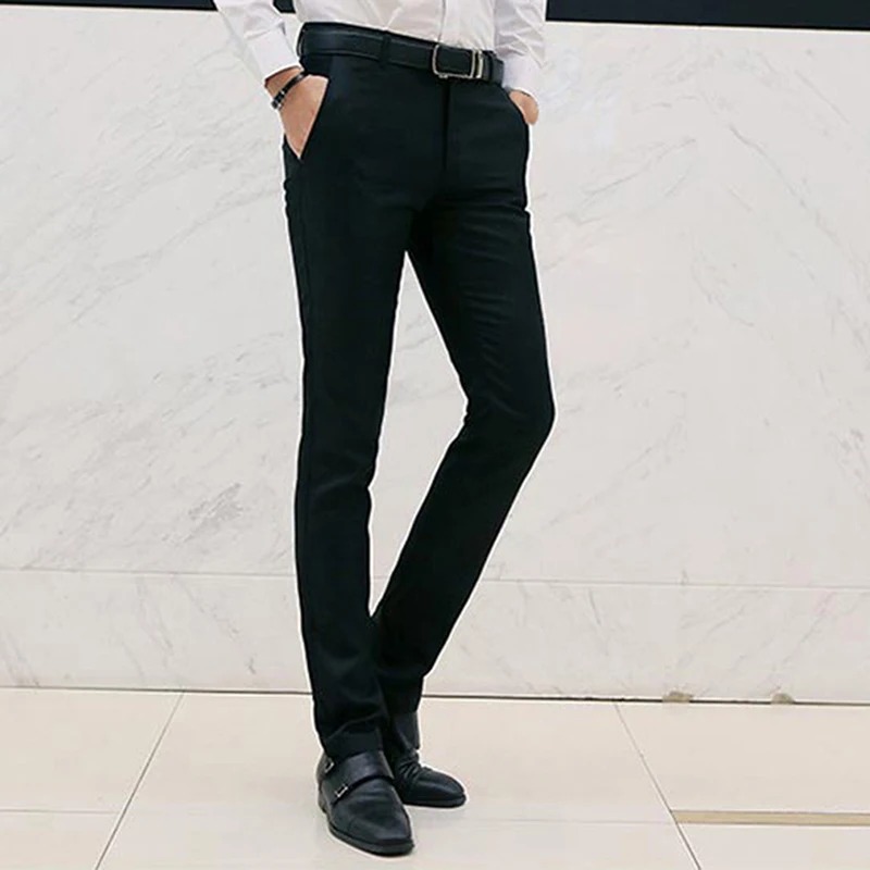 Men Slim Pencil Pants Straight Men's Trousers Men Pants Casual Solid Color Trousers For Men Plus Size Trousers
