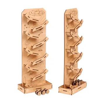 

Novelty DIY Wooden Puzzle Track Glider Stress Relief Toy Racing Cars Model Kids