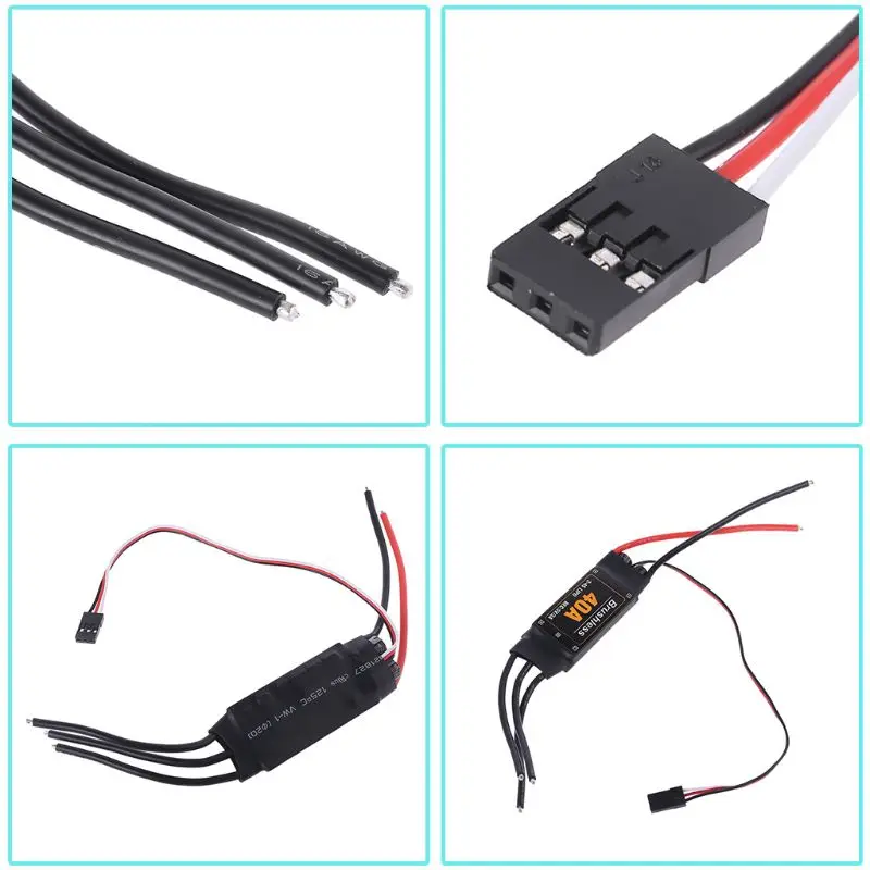 40A бесщеточный Дрон ESC части для самолетов Компоненты аксессуары Скорость контроллер двигателя игрушки с дистанционным управлением с видом от первого лица прочный Quadcopter вертолет