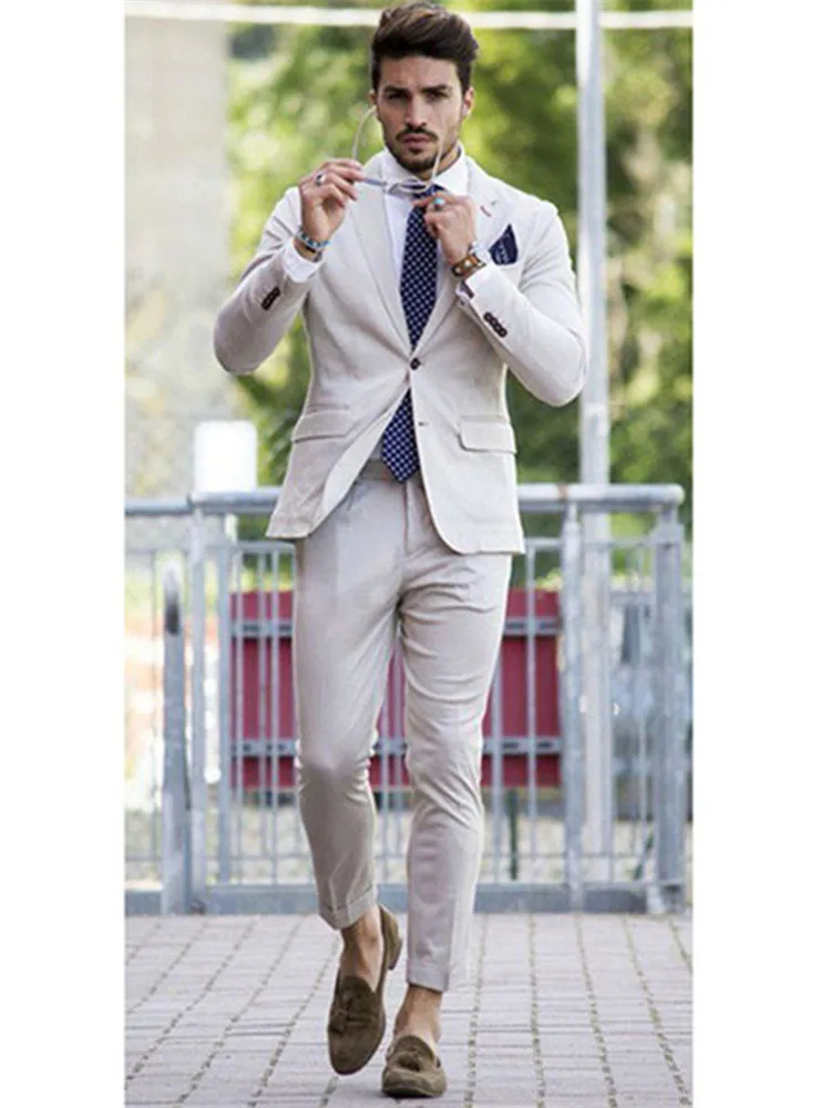 Мужской костюм Smolking Noivo Terno Slim Fit Easculino вечерние костюмы для мужчин свадебные 2 шт.(пиджак+ брюки) одна пуговица Groomsman