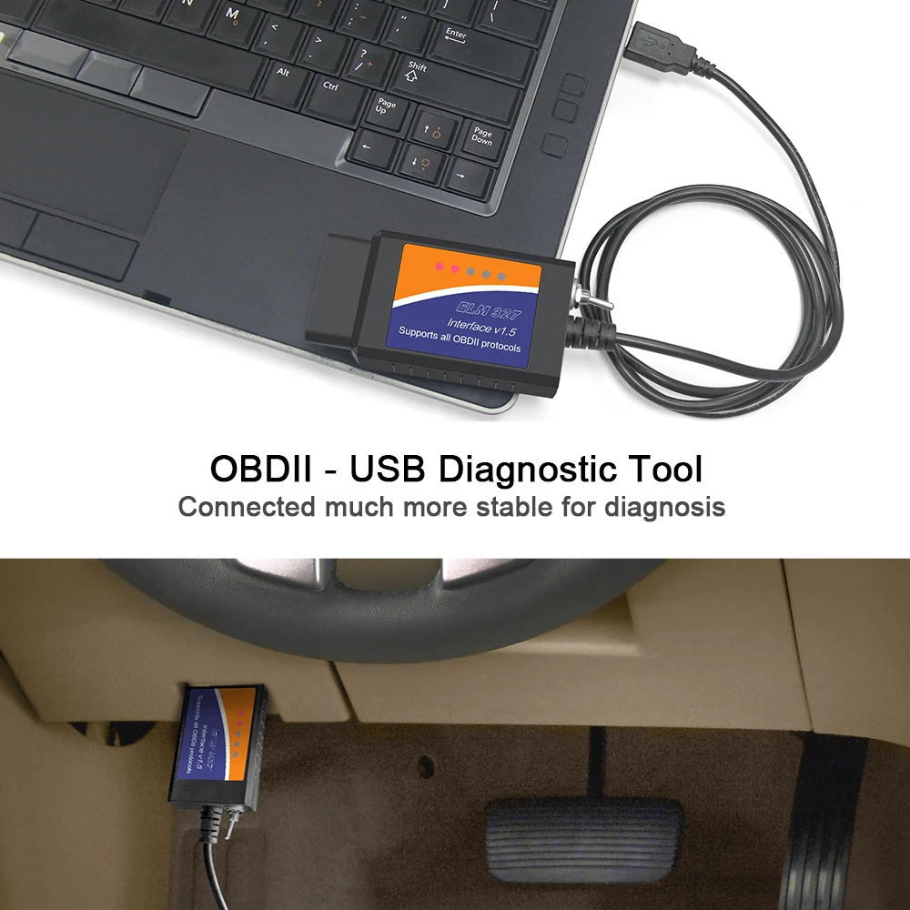 Переключатель ELM 327 V1.5 USB ELM327 для Ford Forscan elmкомандный считыватель кодов OBD2 сканер