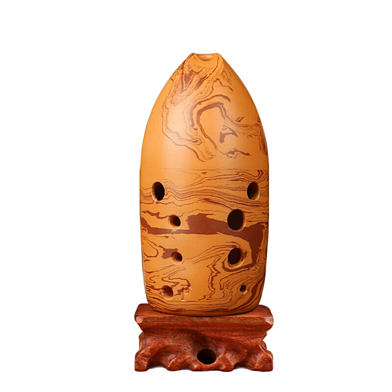 Ancient Ocarina ten hole pottery xun instrument adult natural rock