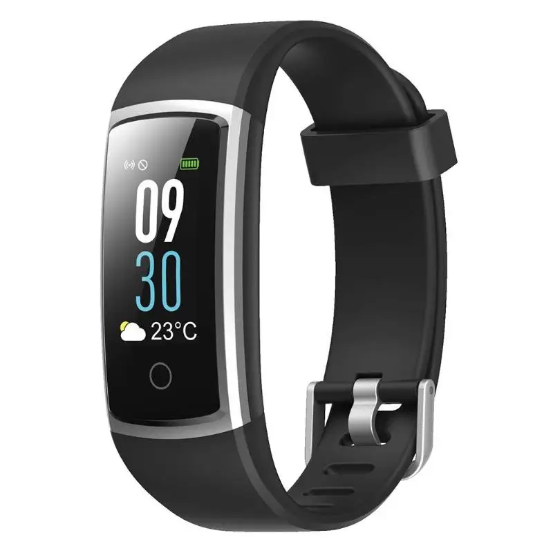 Durable Smart Bracelet Wear-resistant ID128C 0.96 inch TFT Screen Smart Band Heart Rate Sleep Monitor Fitness Tracker - Цвет: Черный