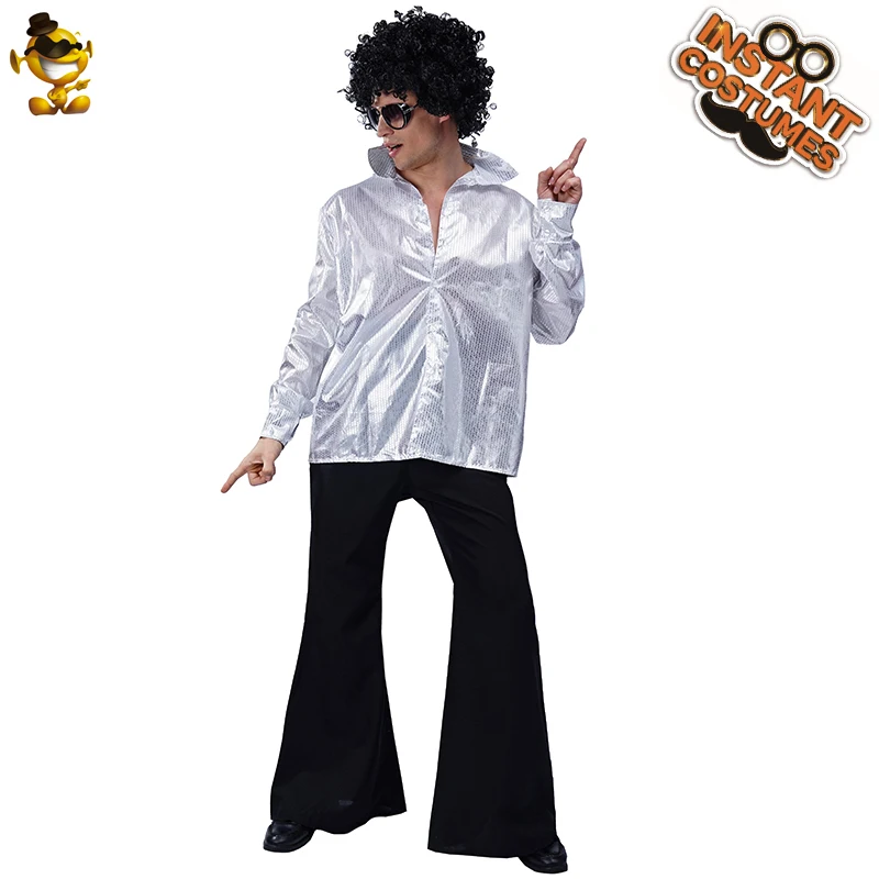 Halloween Retro 70s 80s Hippie Cosplay Costume Suit For Men Fancy Disguise  Carnival Party Vintage Rock Disco Night Club Outfits - AliExpress