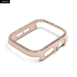 Elegant Zircon - Embellished Laser - Engraved Watch Case Cover for 42mm Series 123 (S pink R gold)