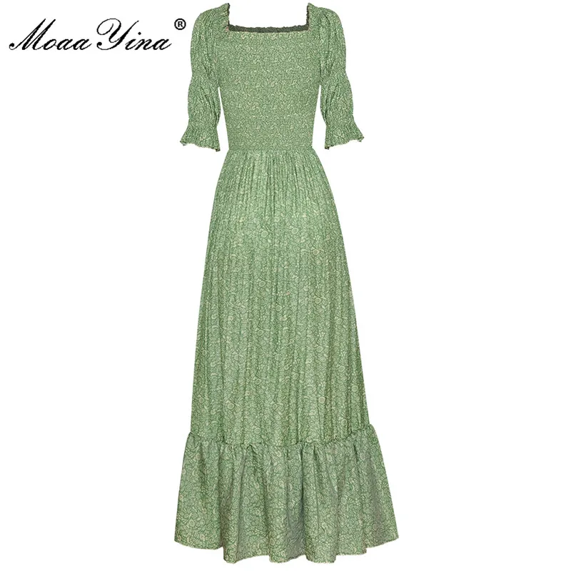 MoaaYina Fashion Designer dress Summer Women's