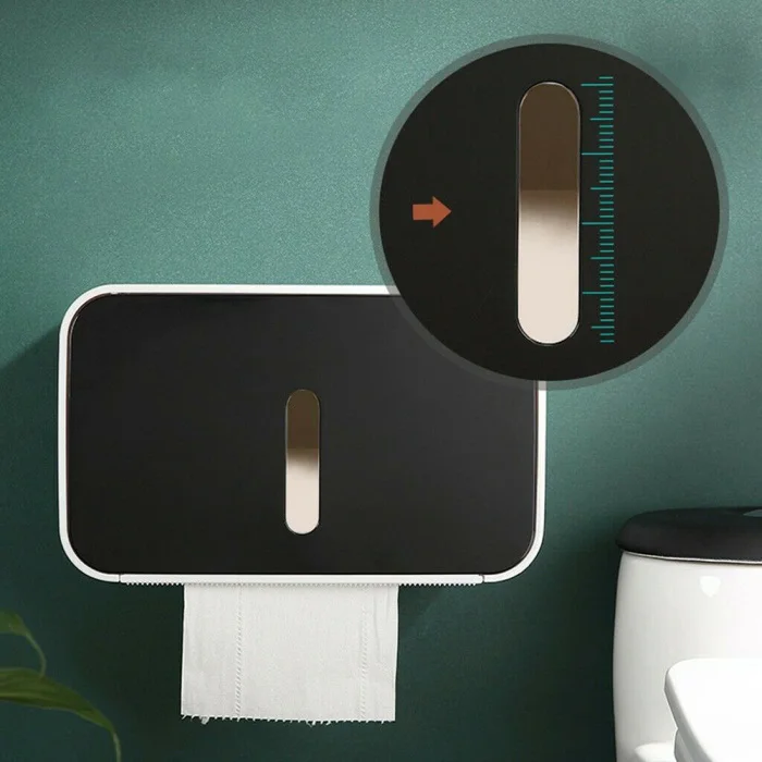 Bathroom Tissue Box Wall-mounted Free Punching Waterproof Roll Storage Box Case BDF99