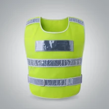 Светоотражающий жилет высокая видимость безопасности шестерни открытый предохранительный бак верхняя конструкция предупреждение для водителя жилет