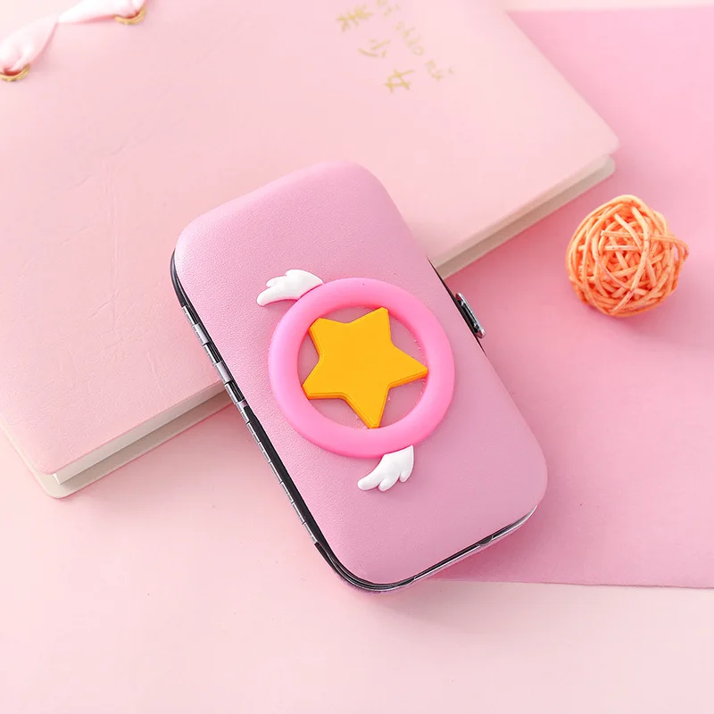 Card Captor Cardcaptor Sakura Сейлор Мун розовое нижнее белье с принтом Симпатичные кисточки, набор из 7 шт, Нержавеющая сталь ногтей ножницы, кусачки Рождественский подарок