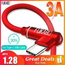 3 a кабель для быстрой зарядки USB для samsung Galaxy A50 S9 Xiaomi Redmi Note 7 Pro шнур для huawei P20 Lite 90 градусов USB кабель для передачи данных
