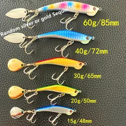 Ufishing Metal Shrimp Fishing Lure Jig Pike Spinners 20g 30g 40g 60g Luminous Jigging Bait 1Piece/Lot VIB Lures