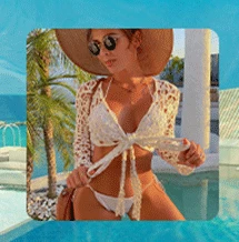 bikini cover up set CC Crochet Plus Size Beach Cover Up Sexi Swimsuit Woman Black Kimono Women Summer See Through Cotton Dress Mesh Bikini Beachwear lace bathing suit cover up