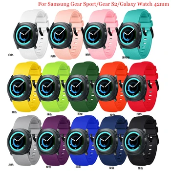 

20mm Watch strap for Samsung Galaxy Watch Active 2 40/44mm silicone Smart Wristbands for Samsung Gear S2 /Gear Sport strap