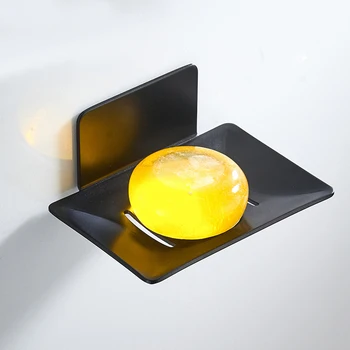 

Space Aluminum Soap Box Storage Rack Soap Net Soap Dish Tray Holder Shower Bathroom Shelf Home Organizer Bathroom Accessories