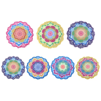 

Portable Folding Pad Anti-Dirty Picnic Mat 130cm Round Mandala Tapestry Home Hotel Bedroom Decor Wall Hanging Carpet Cloth
