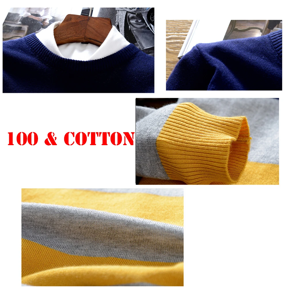 2019 New Brand Splice Stripe Cotton Thin Men Pullover Sweaters Casual Crocheted Striped Knitted Sweater Man Pullover Clothing 2019 New Brand Splice Stripe Cotton Thin Men Pullover Sweaters Casual Crocheted Striped Knitted Sweater Man Pullover Clothing