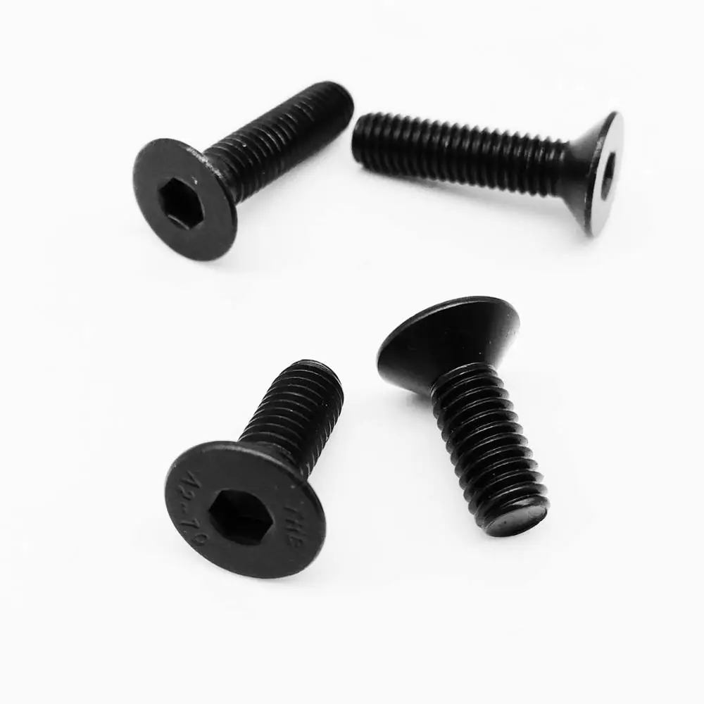 스테인리스 스틸 육각 소켓 플랫 카운터 싱크 알렌 헤드 나사 볼트 길이 3-40mm, DIN7991 M2 M2.5 블랙 304, 50 개, 100 개