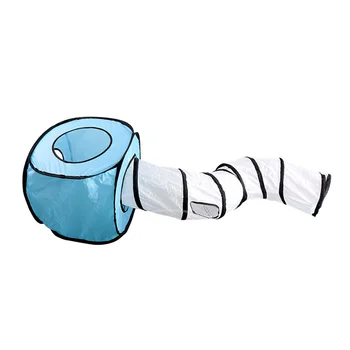 

Scratch Resistant Indoor Outdoor Puppy Rabbit S Type Middle Hole Pet Toys Tube Playing Space Saving Collapsible Kitty Cat Tunnel