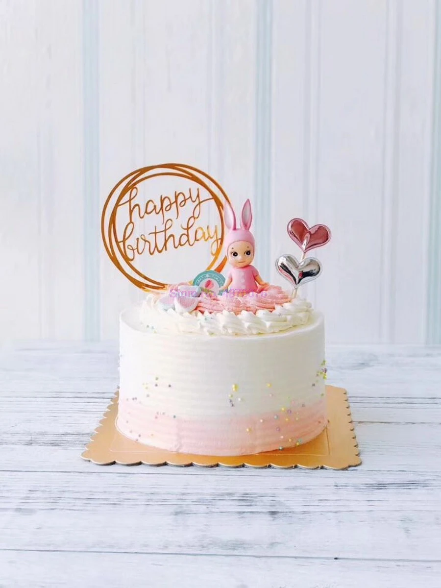  500pcs 케이크 토퍼 카드 생일 참신 아크릴 파티 장식 사랑 베이킹 케이크 공예 용품