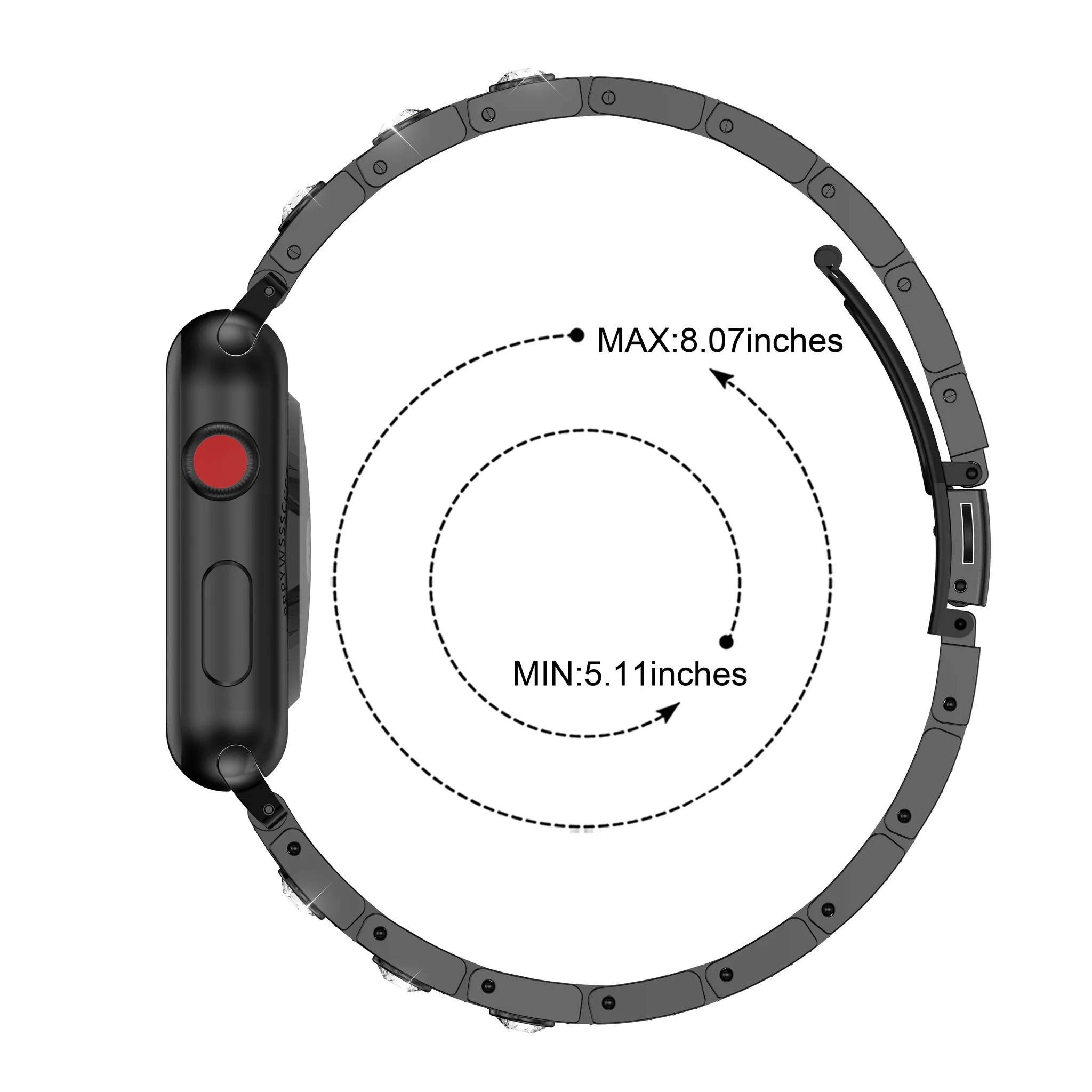 Yayuu совместимый ремешок для наручных часов Apple Watch Series 4/3/2/1 сплав браслет ремешок с застежкой для Apple Watch, 38, 42 мм, версия