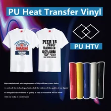 SUNICE ПУ теплопередача Винил HTV 11,8 дюймов X19.6ft рулон для футболок без клея горячей кожуры железа на тканевой сумке Рождество DIY
