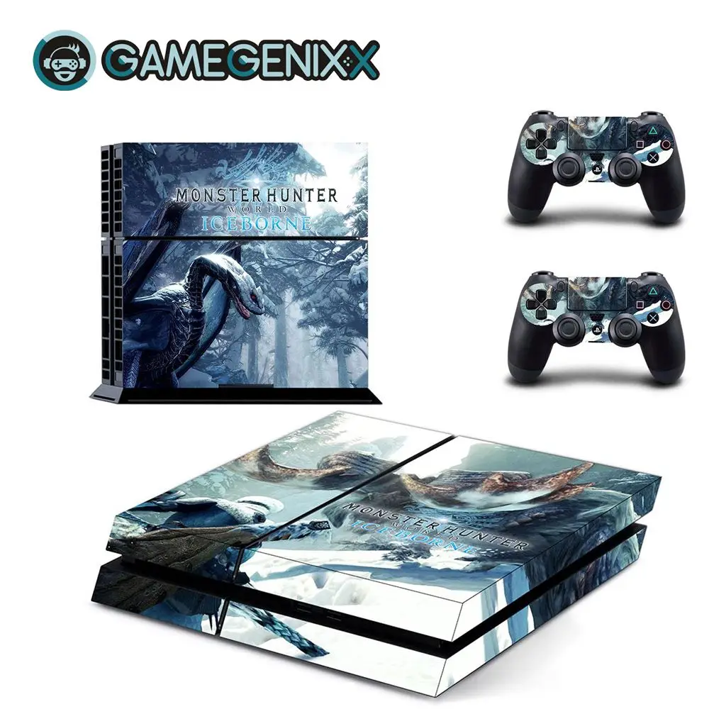 Monster Hunter Наклейка на кожу GAMEGENIXX защитный винил наклейка для консоли PS4 и 2 контроллера-Monster Hunter World - Цвет: Monster Hunter