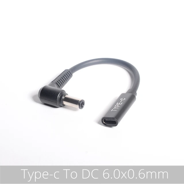 Type C PD To DC Cable USB Converter Plug 6x3.7mm Fast Charging 65W For  Notebook