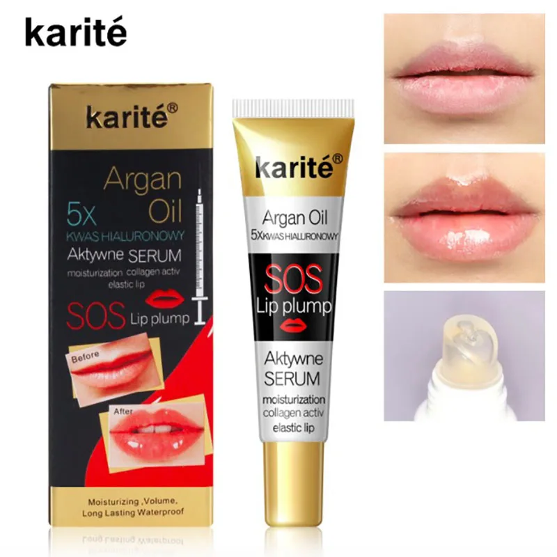Argan Oil Pulp Lips Filler Lip Plumper Pump Gloss Repulpant Labbra