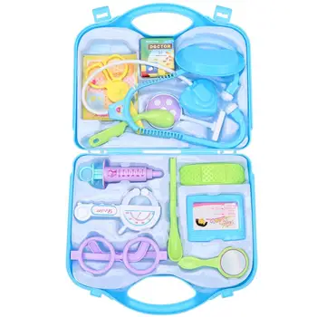 

14pcs in 1 Set Simulation Doctor Pretend Play Toy Model Kit Kids Role Play Props Stethoscope Educational Toy (Random Color)