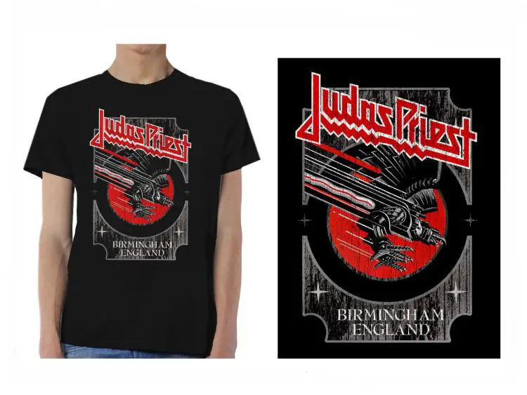 JUDAS PRIEST Silver And Red Vengeance T SHIRT S M L XL 2XL Brand New Official T Shirts AliExpress