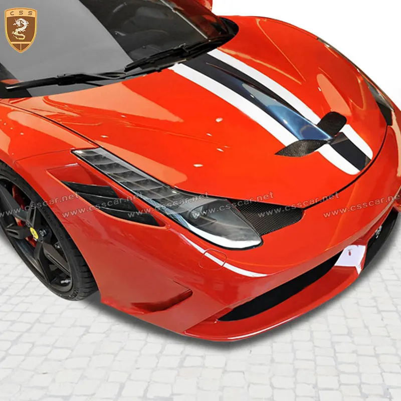 

Новый дизайн, сухие вентиляционные отверстия для переднего бампера Ferrari из углеродного волокна для итальянских бамперов Ferrari 2014 2016-458 годов выпуска