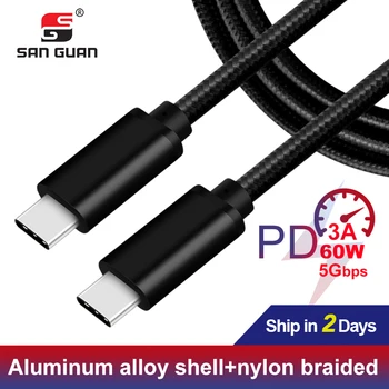 

USB C to USB C 3M USB Cable QC3.0 PD 60W 3A rapid charge Cable for Samsung Galaxy S8 S9 Plus all Type-C Devices