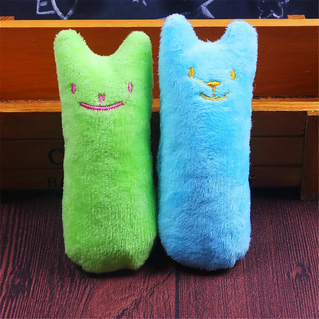 Teeth Grinding Catnip Toys Scratch Little Finger Pillow Crazy Pet Chewing Toy Funny Interactive Plush Cat Toy