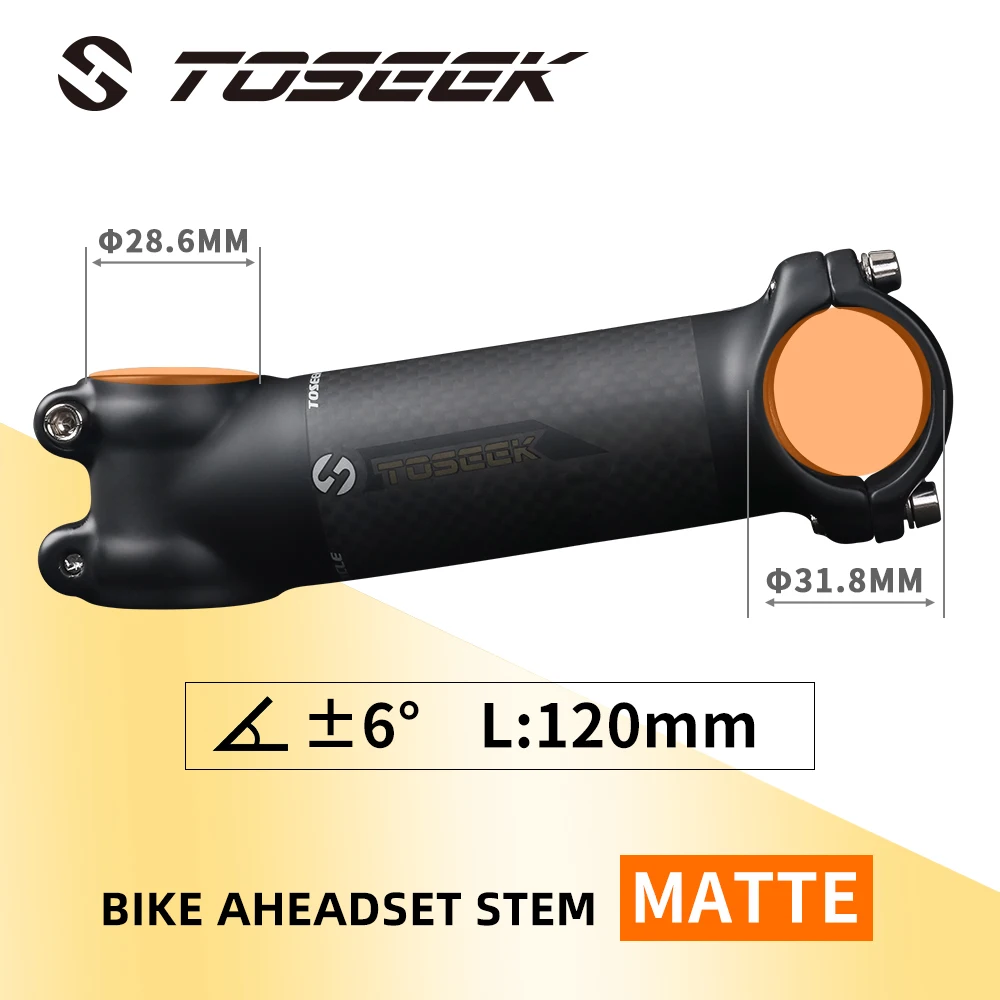 Guidon/tige Monobloc Carbone 31,8/28,6 Mm – Noir, 400 Mm, Universel Vélo