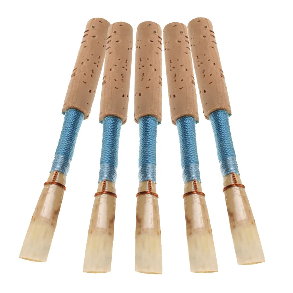 

5 Pcs Oboe Reeds, Strength Medium Soft Handmade Oboe Reeds with Blue Cork
