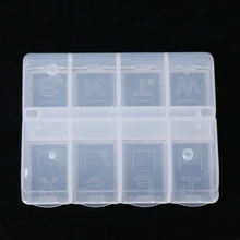 8 сетки пластик коробка для хранения чехол для дома Организатор ювелирных изделий бусины таблетки Коробки запчасти 95AA